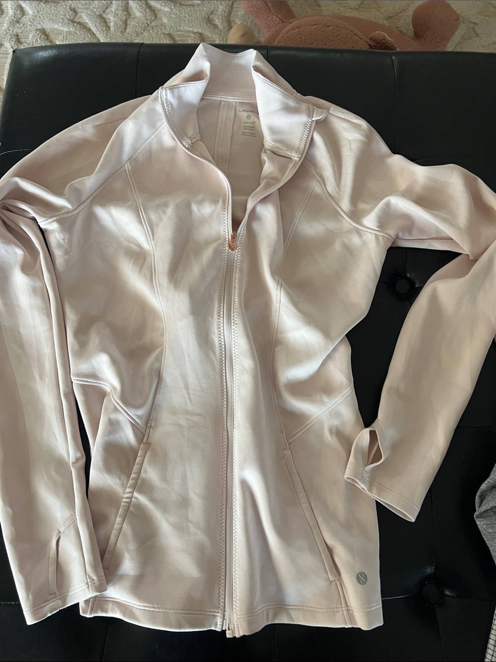 Layers athletica Pale Pink Full-Zip Bomber Jacket